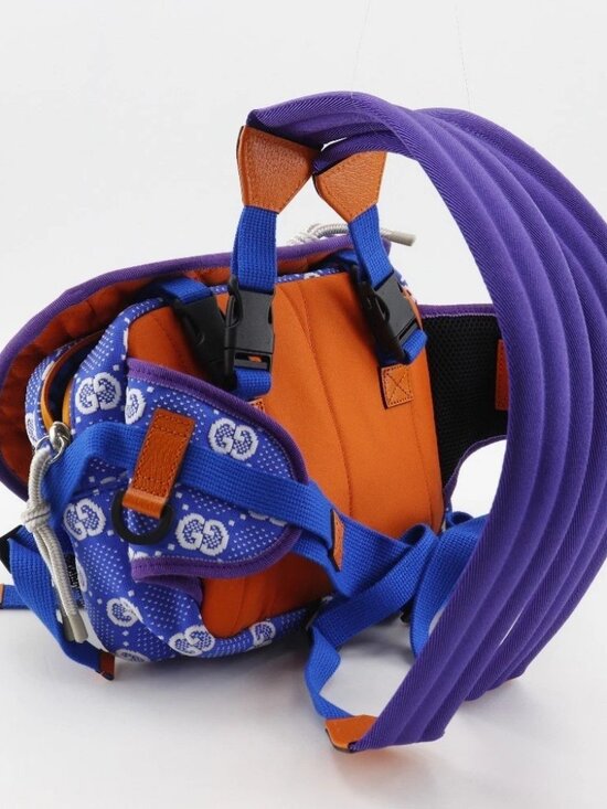 GUCCI GG small bag Backpack Daypack 752100 2WAY waist bag Blue / purple main image 8